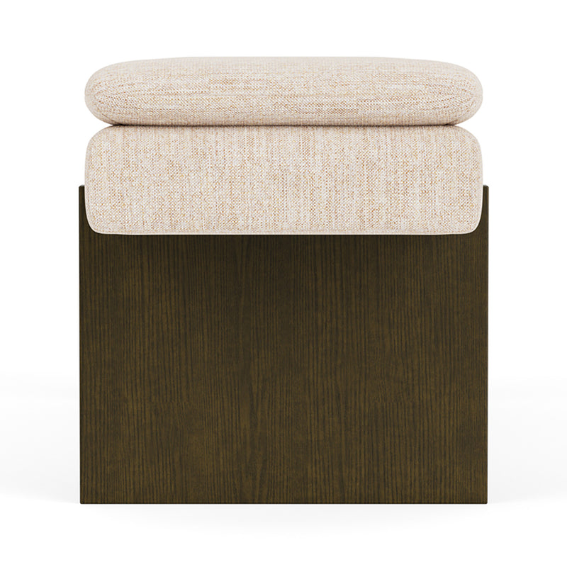 Vega Cream Textured Weave / Dark Walnut