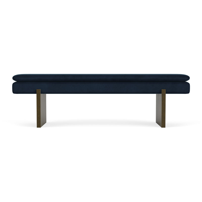 Lux Navy Velvet / Dark Walnut