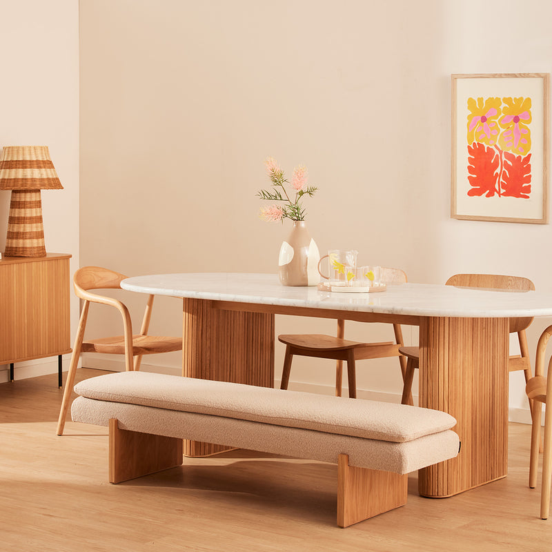 Maya Cream Boucle / Walnut Natural