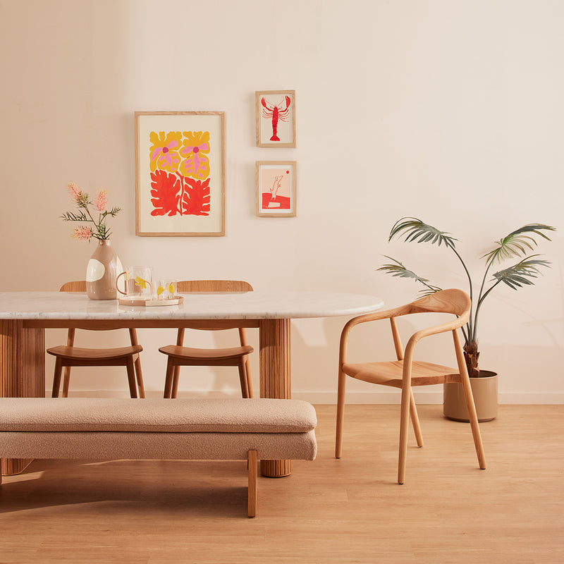 Maya Cream Boucle / Walnut Natural