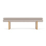 Umi Oak Bench - Fabio Stone Fabric / Oak