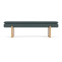 Umi Oak Bench - Form Blue Grey Fabric / Oak