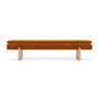 Umi Oak Bench - Matt Amber Velvet / Oak