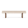 Umi Walnut Bench - Vega Cream Textured Weave / Walnut Natural