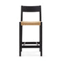 Yalia Stool with Backrest - Black