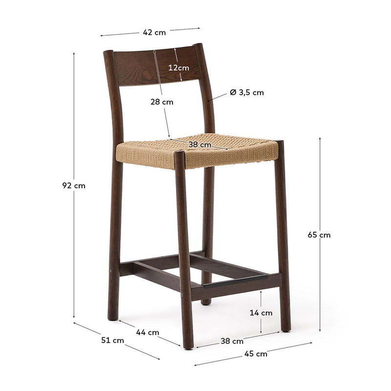 Yalia Stool with Backrest