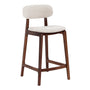 Alaska Fabric Bar Stool - Almond Weave / Walnut