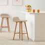 Capa Leather Bar Stool - Almond / Oak