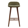 Capa Fabric Bar Stool - Olive Moss / Walnut