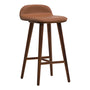 Capa Leather Bar Stool - Tan / Walnut