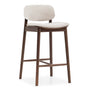 Lando Fabric Bar Stool - Almond Weave / Walnut