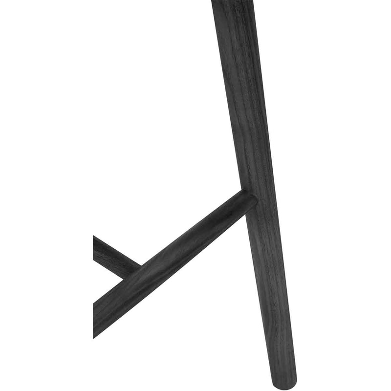 Lando Leather Backless Bar Stool (Black)