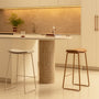 Hendrix Fabric Bar Stool - Terracotta, Caramel Textured Weave / Terracotta