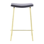 Hendrix Backless Bar Stool (Black, Black Leather)