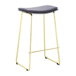 Hendrix Backless Bar Stool (Black, Black Leather)