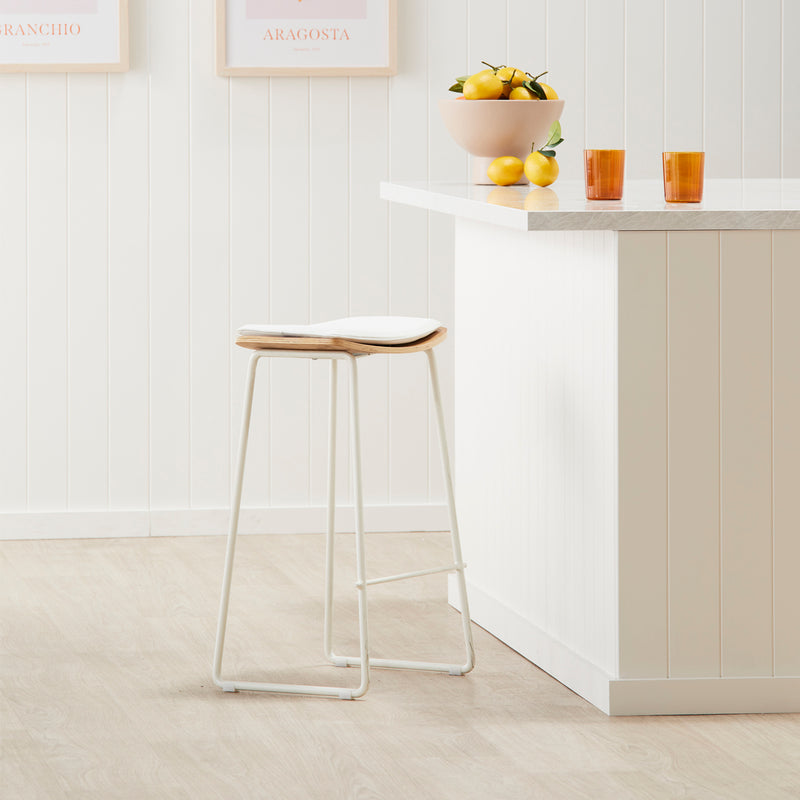 Oak White Leather