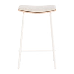 Oak White Leather