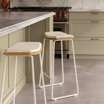Oak White Leather
