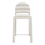 Valentina Stripe Bar Stool - Taupe Stripe / Ivory Frame