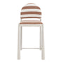 Valentina Stripe Bar Stool - Terracotta Stripe / Ivory Frame