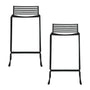 Studio Wire Bar Stool (Set of 2, 65cm) - Black