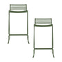 Studio Wire Bar Stool (Set of 2, 65cm) - Olive Green