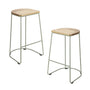 Tide Bar Stool (Set of 2) - Sage / Natural
