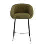Avalon Fur Bar Stool - Olive / Black