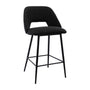 Belmont Boucle Bar Stool - Charcoal / Black