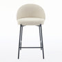 Elle Fabric Bar Stool - Sand Boucle / Black