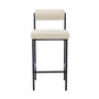 Mateo Boucle Bar Stool - Sand / Black