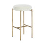 Olivia Boucle Bar Stool - White / Gold