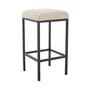 Zane Fabric Bar Stool - Cream / Black