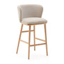 Ciselia Fabric Stool - Beige