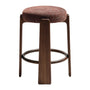 Granite Backless Bar Stool - Brown / Ash Stained Walnut / 65cm