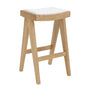 Cuba Fabric Bar Stool - Cream Weave / Ash