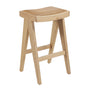 Cuba Leather Bar Stool - Camel / Ash