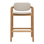 Hubert Fabric Bar Stool - Sand Boucle / Ash