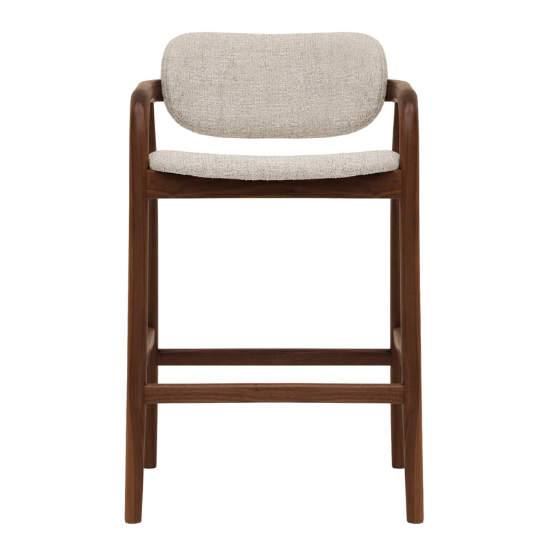 Cream Textured Weave / Walnut