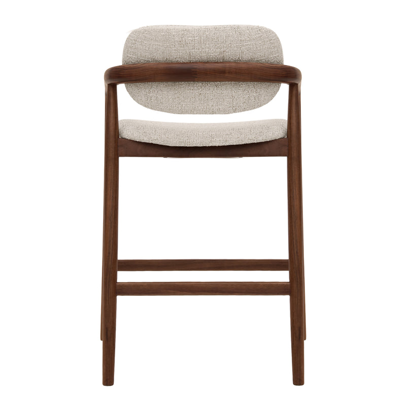 Cream Textured Weave / Walnut