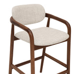 Cream Textured Weave / Walnut