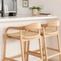 Noris Paper Cord Bar Stool - Natural / Ash