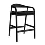Noris Paper Cord Bar Stool - Black / Black