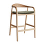 Noris Fabric Bar Stool - Olive Moss / Ash