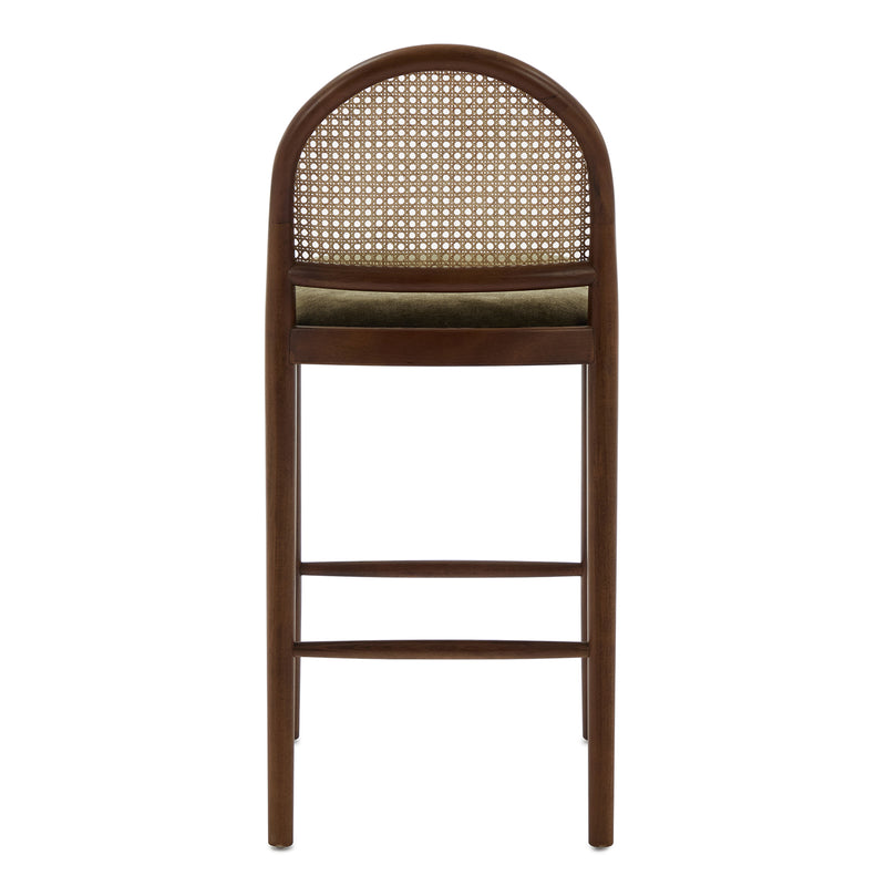 Olive Moss Fabric / Walnut