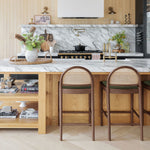 Olive Green Leather / Walnut