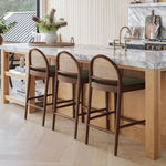 Olive Green Leather / Walnut