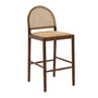 Capri Rattan Arch Bar Stool - Walnut