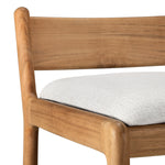 Jack Outdoor Bar Stool (Teak, Off White Fabric)