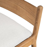 Jack Outdoor Bar Stool (Teak, Off White Fabric)